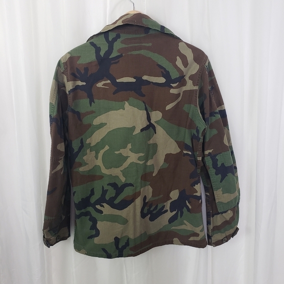 Army combat field jacket green camouflage vintage authentic Edgar Industries med - Picture 5 of 8
